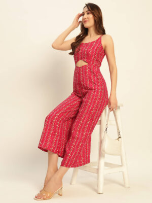DressBerry Women Floral Pink Jumpsuit